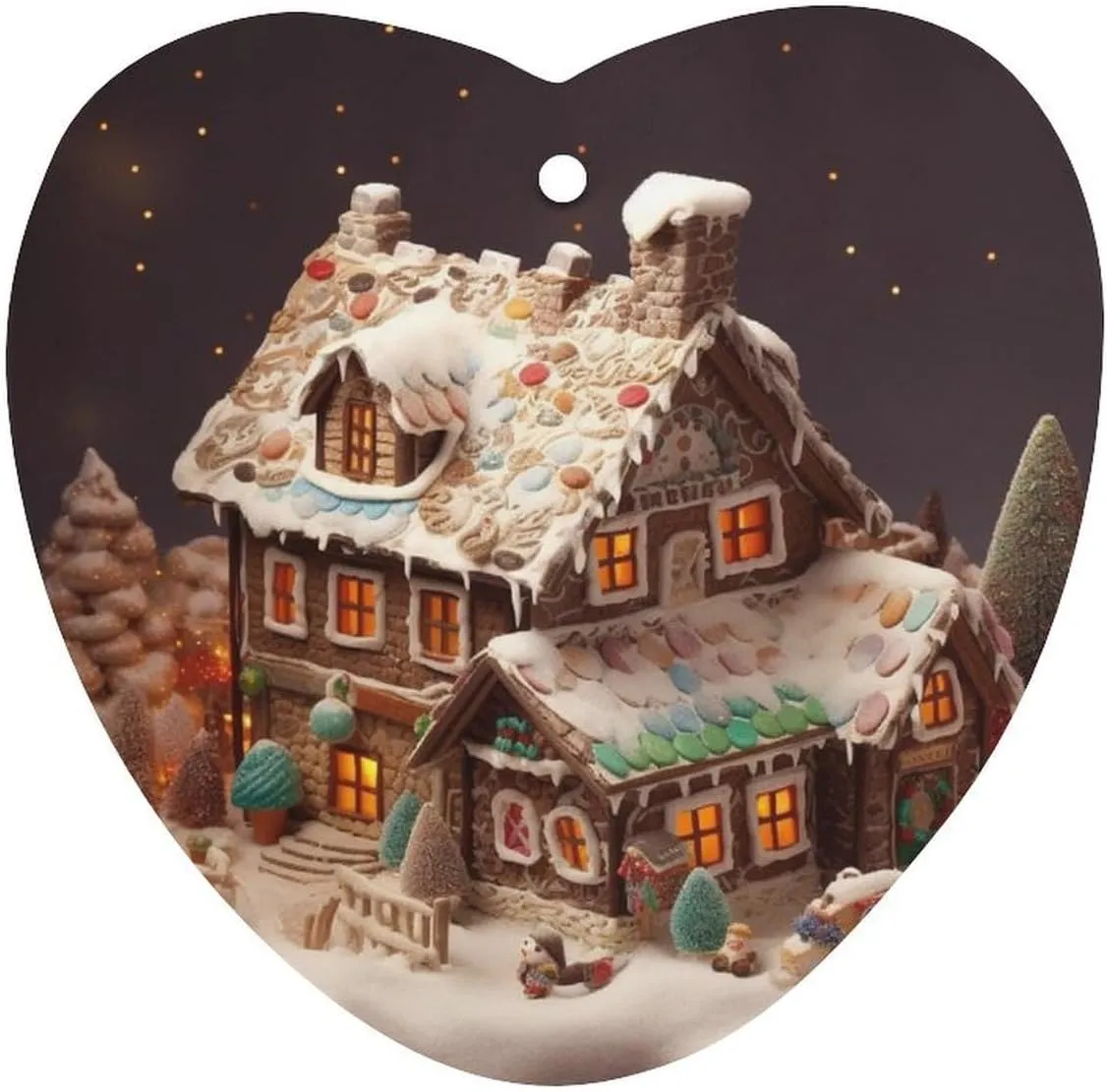Car Air Freshener Hanging Scented Card for Car Christmas Village House Double-Sided Car Aromatherapy Tablet Long Lasting Car Freshener for Bedroom Wardrobe Shoe Cabinet