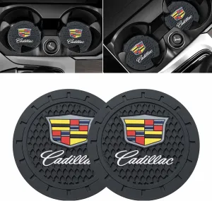 Car Cup Holder Coaster for Cadillac Escalade CT4 CT5 CT6 ATS CTS SRX XT5 Silicone Cupholder Coaster Interior Accessories 2.75in 2Pieces