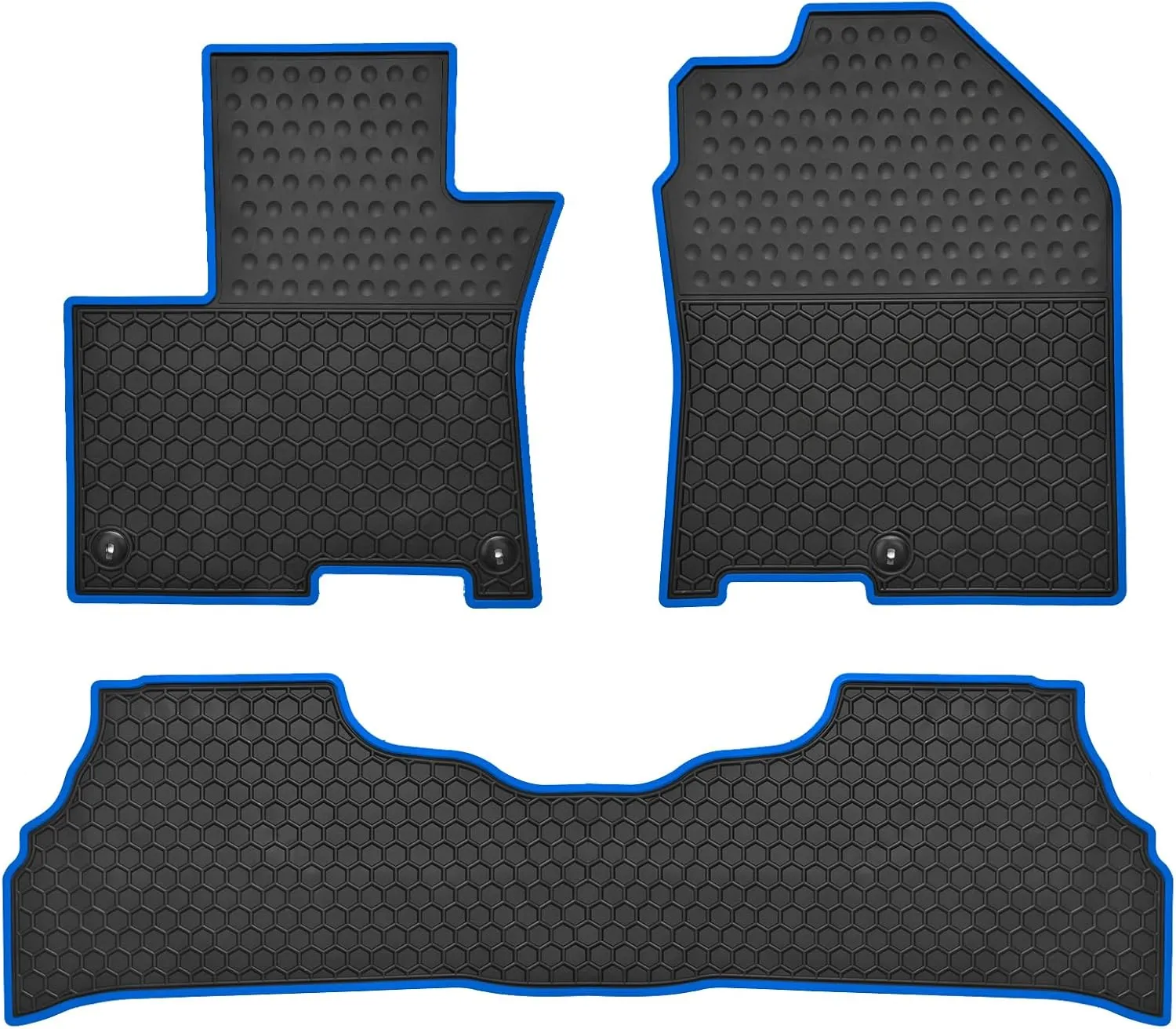 Car Floor Mats Custom Fit for Hyundai Kona 2018 2019 2020 2021 2022 2023（Electric Models Only） Odorless Washable Heavy Duty Rubber (All Weather) Floor Liners Blue