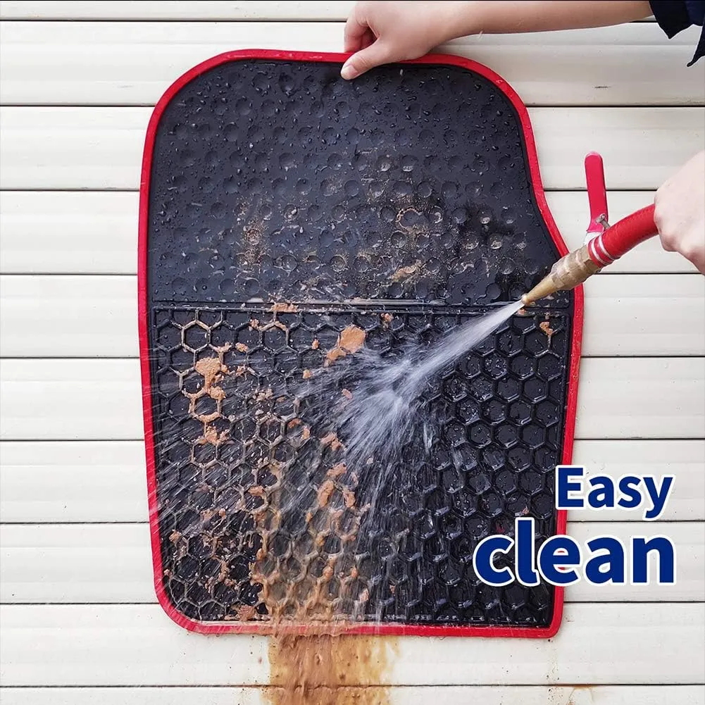 Car Floor Mats Custom Fit for Hyundai Kona 2018 2019 2020 2021 2022 2023（Electric Models Only） Odorless Washable Heavy Duty Rubber (All Weather) Floor Liners Blue