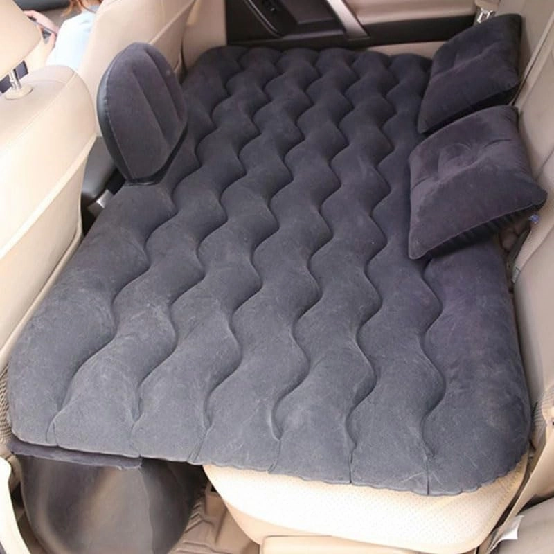 Car Air Mattress for Land Rover Defender, Inflatable Back Seat Sleeping Pad with Pump & 2 Pillows, Folding Portable Camping Bed for Travel& Road Trips,Black