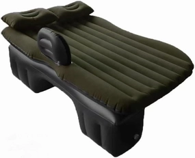 Car Air Mattress for Land Rover Defender, Inflatable Back Seat Sleeping Pad with Pump & 2 Pillows, Folding Portable Camping Bed for Travel& Road Trips,Black