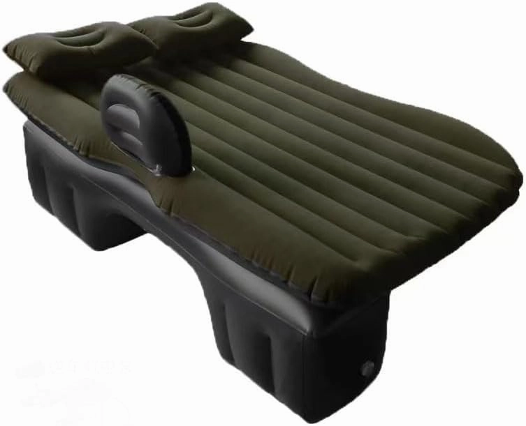 Car Air Mattress for Land Rover Defender, Inflatable Back Seat Sleeping Pad with Pump & 2 Pillows, Folding Portable Camping Bed for Travel& Road Trips,Black