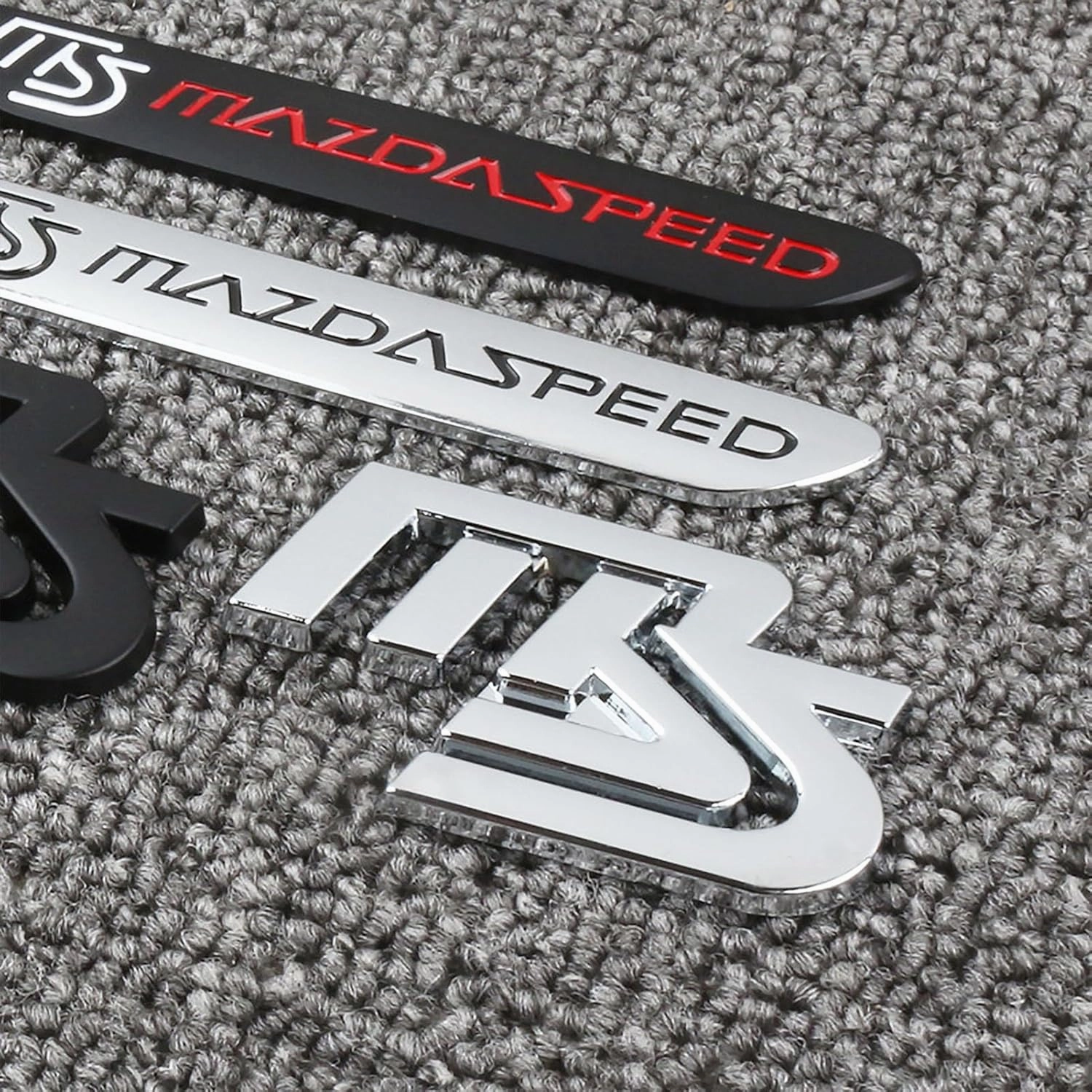 Car Logo Badge Stickers for Mazda Mazda 3 Mazda 6 CX-3 CX-5 MS 3D Metal Sport Sticker Car Sticker with 3M Adhesive Car Exterior Decoration Accessories,B2