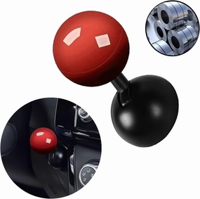 Car One-Touch Start Button with Push-to-Start Rocker Lever, Engine Start/Stop Joystick, and Full Metal Ball-bar Starter Cover for Decorative Accessories (Red)