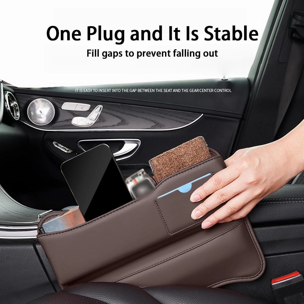 Car Seat Gap Storage Box for Mercedes Benz/AMG S-Class Sedan W223 W222 W221 W140 W126 V223 V222 V221, Car Storage Box Seat Gap Storage Box Car Clamp Storage Bag Neat Car Supplies