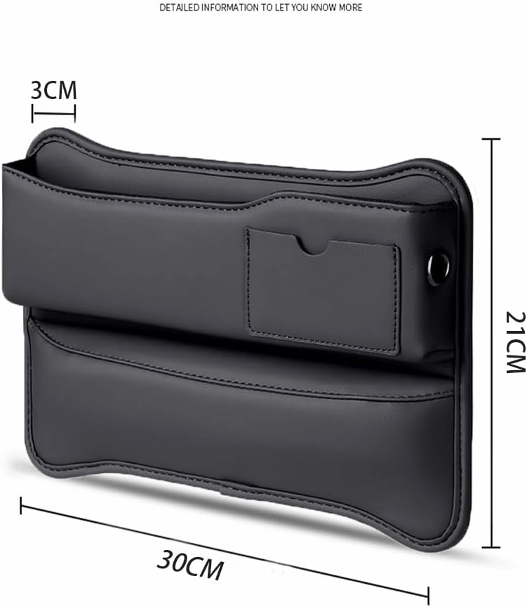 Car Seat Gap Storage Box for Mercedes Benz GLS/AMG X167 X166 SUV 2015-2025, Car Storage Box Seat Gap Storage Box Car Clamp Storage Bag Neat Car Supplies,Black-Driver's seat
