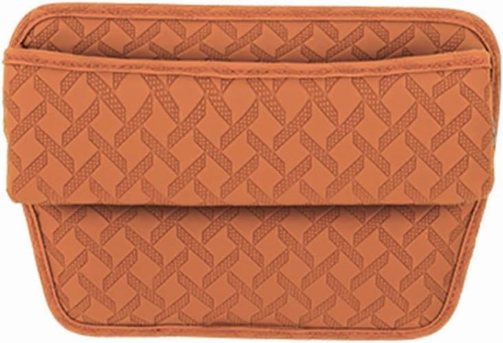Car Seat Storage Box for Lexus ES/GX/is/LBX/LC/LM/LS/LX/NX/RC/RX, Premium Leather Car Storage Box Car Tidy Essentials with USB Charging Hole,C Orange