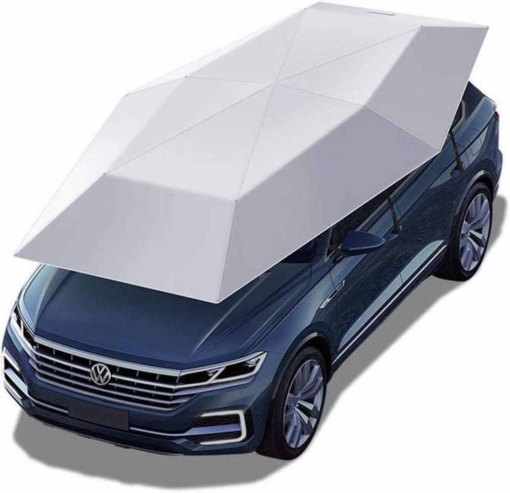 Car Sunshades Car Automatic Tent, Portable Folded Car Umbrella Carport Canopy with Anti-UV, Water-Proof, Proof Wind, Snow, Falling Objects 189X91 inch 4.8X2.3 M, Remote Control