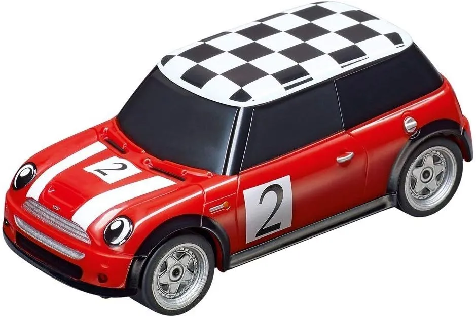 Carrera First Ferrari Slot Car Race Track - Includes 2 Cars: Red and Yellow Ferrari and Two-Controllers - Battery-Powered Beginner Set for Kids Ages 3 Years and Up