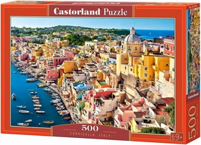 CASTORLAND 500 Piece Jigsaw Puzzles, Corricella, Italy, Seaside, Summer Holiday Place, Adult Puzzle, Castorland B-53742