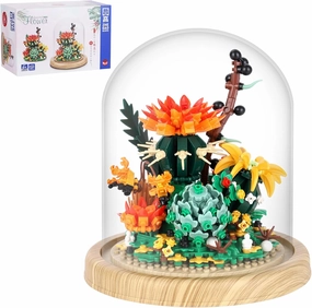 CEACYDIK Creative Bonsai Flower Building Bricks Building Blocks Set for Adults and Kids(Succulent Plant Bonsai Flower)