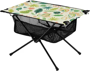 CEBUGI Green Plant Portable Camping Table Ultralight Camp Table with Storage Bag Folding Table for Camping Beach Outdoor Picnic,23.6''L x15.7''W x15''H
