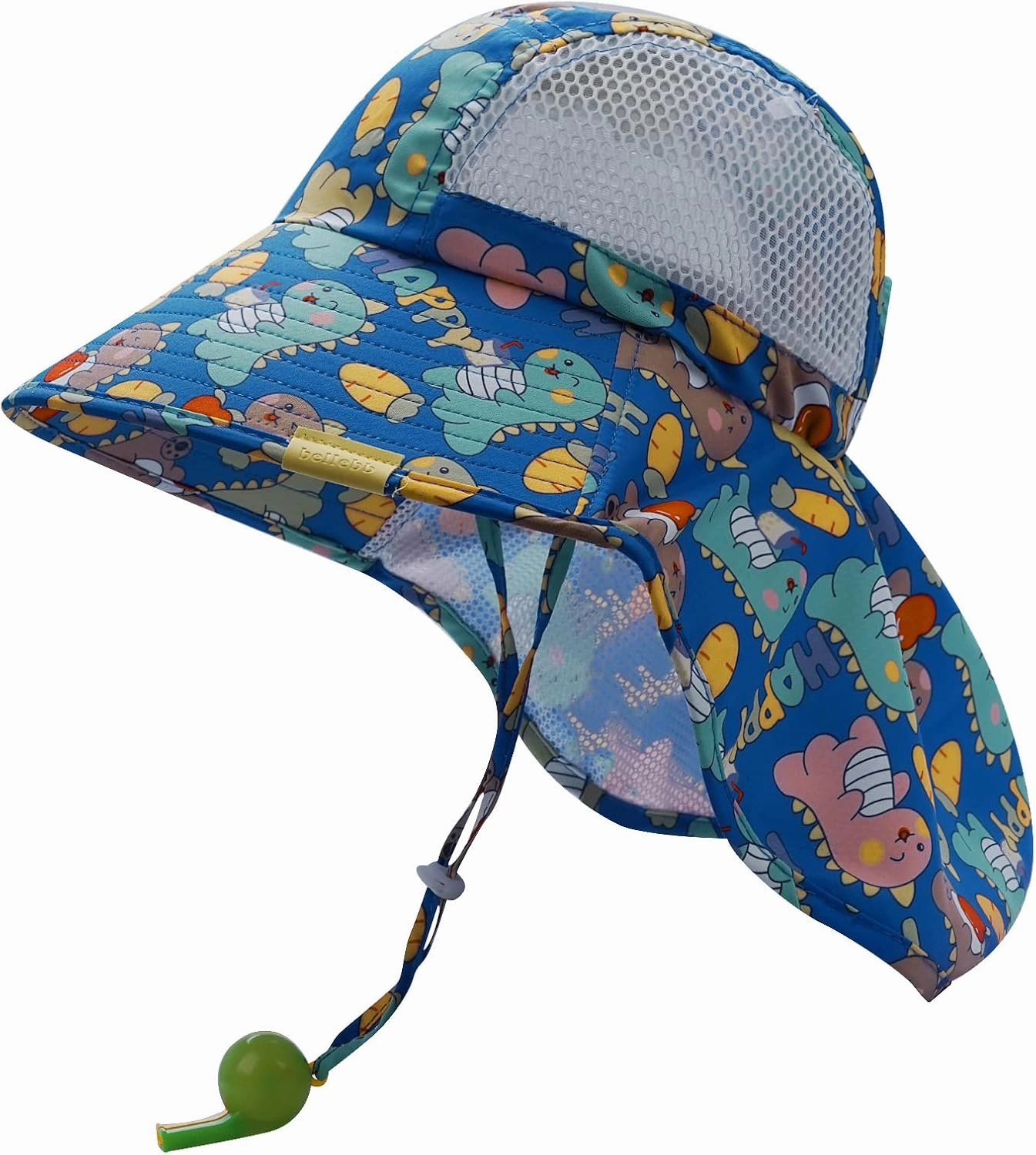 CLAPE UPF50  Kids Sun Hat Mesh Bucket Caps with Neck Flap Summer Beach Hat Infant Play Caps Fisherman Travel Caps for Camping