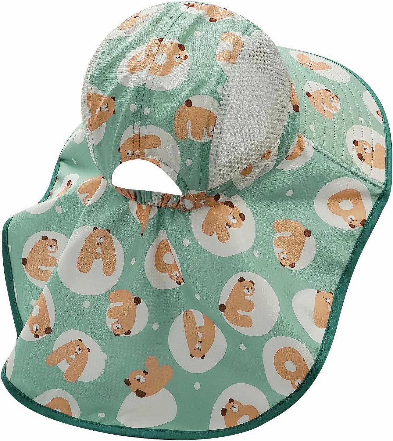 CLAPE UPF50  Kids Sun Hat Mesh Bucket Caps with Neck Flap Summer Beach Hat Infant Play Caps Fisherman Travel Caps for Camping