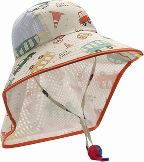 CLAPE UPF50  Kids Sun Hat Mesh Bucket Caps with Neck Flap Summer Beach Hat Infant Play Caps Fisherman Travel Caps for Camping