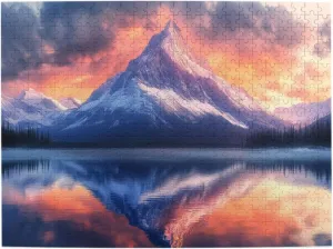 classic alpine scenery 500 pieces of adult wooden puzzles,scenery photography,vibrant and unique,creative activity hobbies for adults,unique and beautiful design