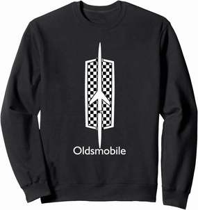 Classic Car Show Vintage Oldsmobile Checkered Rocket Logo Sweatshirt