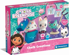 Clementoni - 18798 - Gabby'S Dollhouse Chalk Creations - Creative Game for Creating Plaster Sculptures, Creative Activities, Painting, Workshop Girl 6 Years, Made in Italy