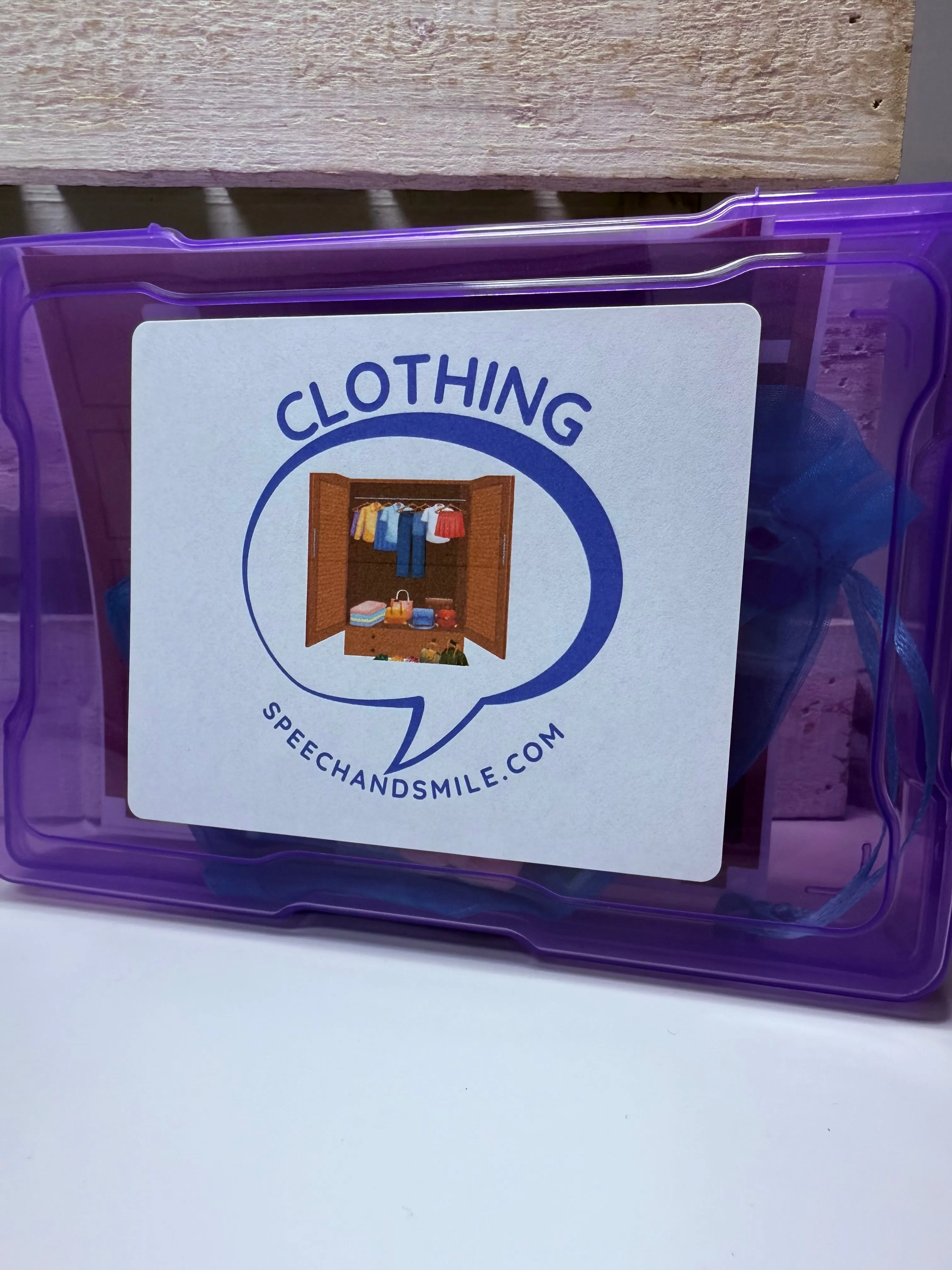 Clothing Theme Mini Objects Speech Therapy Minis Objects Language Task Box