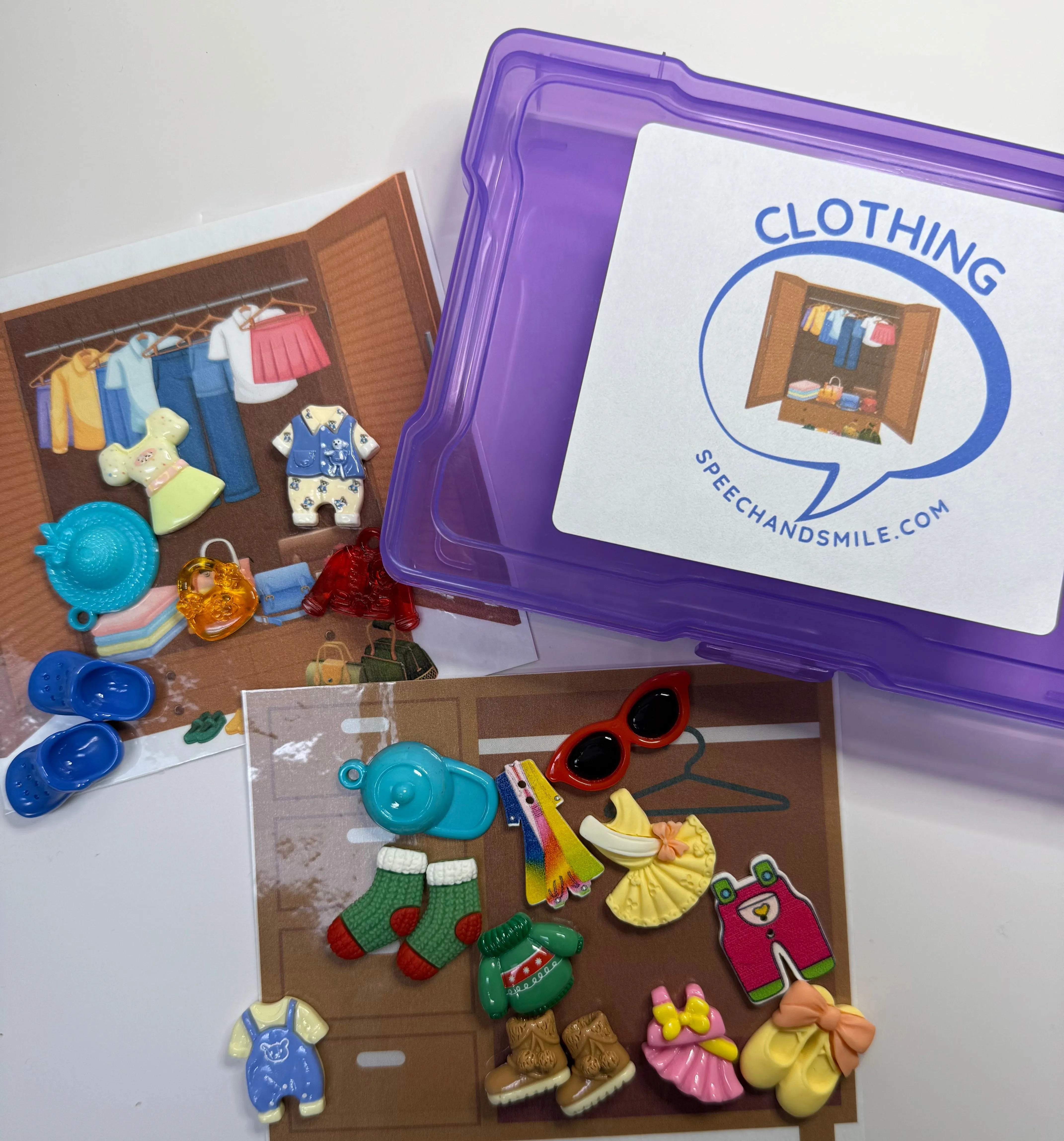 Clothing Theme Mini Objects Speech Therapy Minis Objects Language Task Box