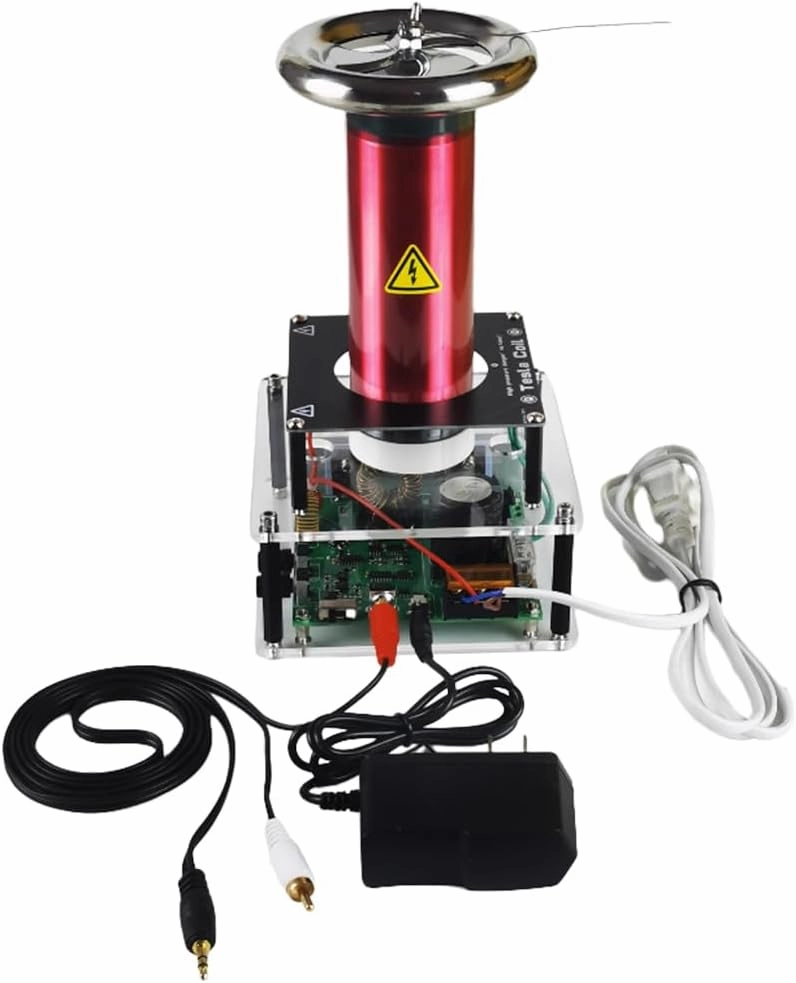 Coil Desktop DIY Kit, Mini Solid-State Integrated Coil with 10CM Arc Music Speaker, Experimental Science Creative Decoration Gift for Physics Education