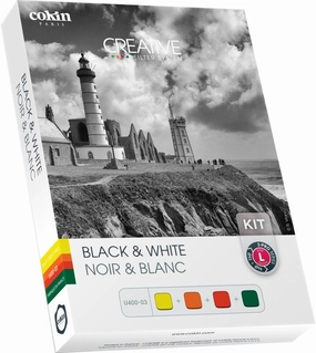 Cokin Square Filter U400-03 Black & White Creative Kit - Includes Yellow (001), Orange (002), Red (003), Green (004) for L (Z) Series Holder - 100mm X 100mm,Large