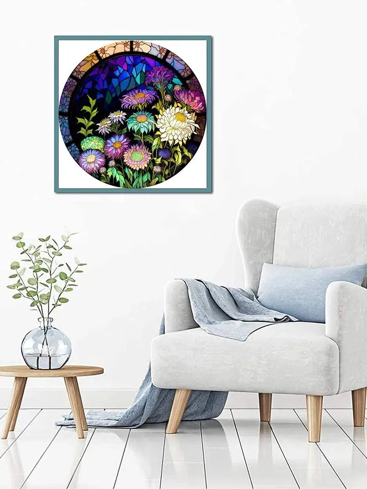 'Colorful Chrysanthemums Flower' 3D Wood Jigsaw Puzzle