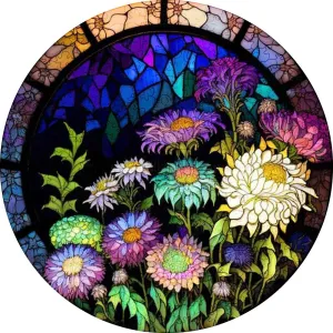 'Colorful Chrysanthemums Flower' 3D Wood Jigsaw Puzzle