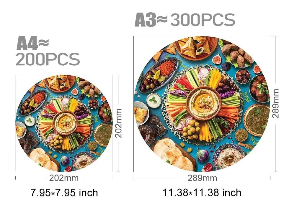 Colorful feast 'Middle Eastern Food' 3D Wood Jigsaw Puzzle