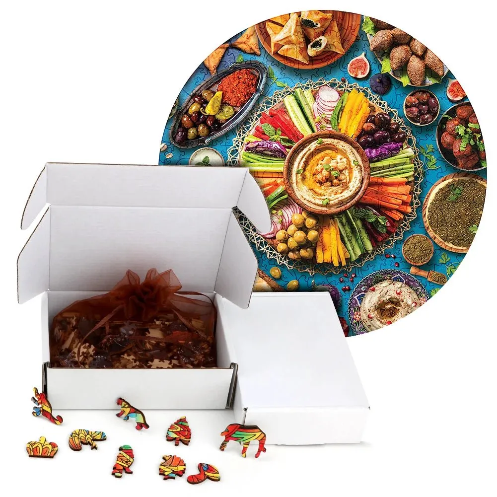 Colorful feast 'Middle Eastern Food' 3D Wood Jigsaw Puzzle