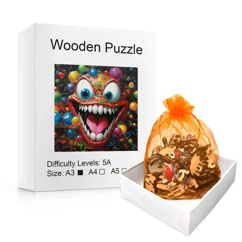 'Colorful Monster' 3D Wood Jigsaw Puzzle