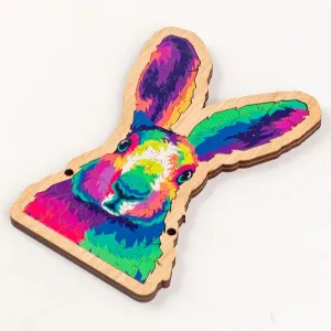 Colorful Rabbit 'Purple' 3D Wood Jigsaw Puzzle