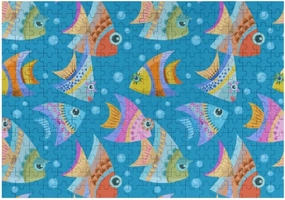 Colorful Fish Jigsaw Puzzles for Adult Large Picture Wooden Puzzles Intelligent Toys Education Brain Puzzles Game Home Wall Decor 1000 pcs
