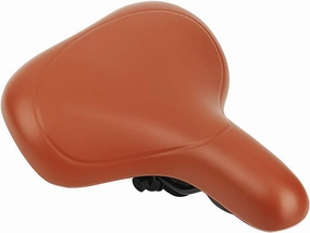 Comfortable Bike Saddles Extra Wide and Thick Bicycle Seat Integrated Molding Anti-Rain (8038-Brown)