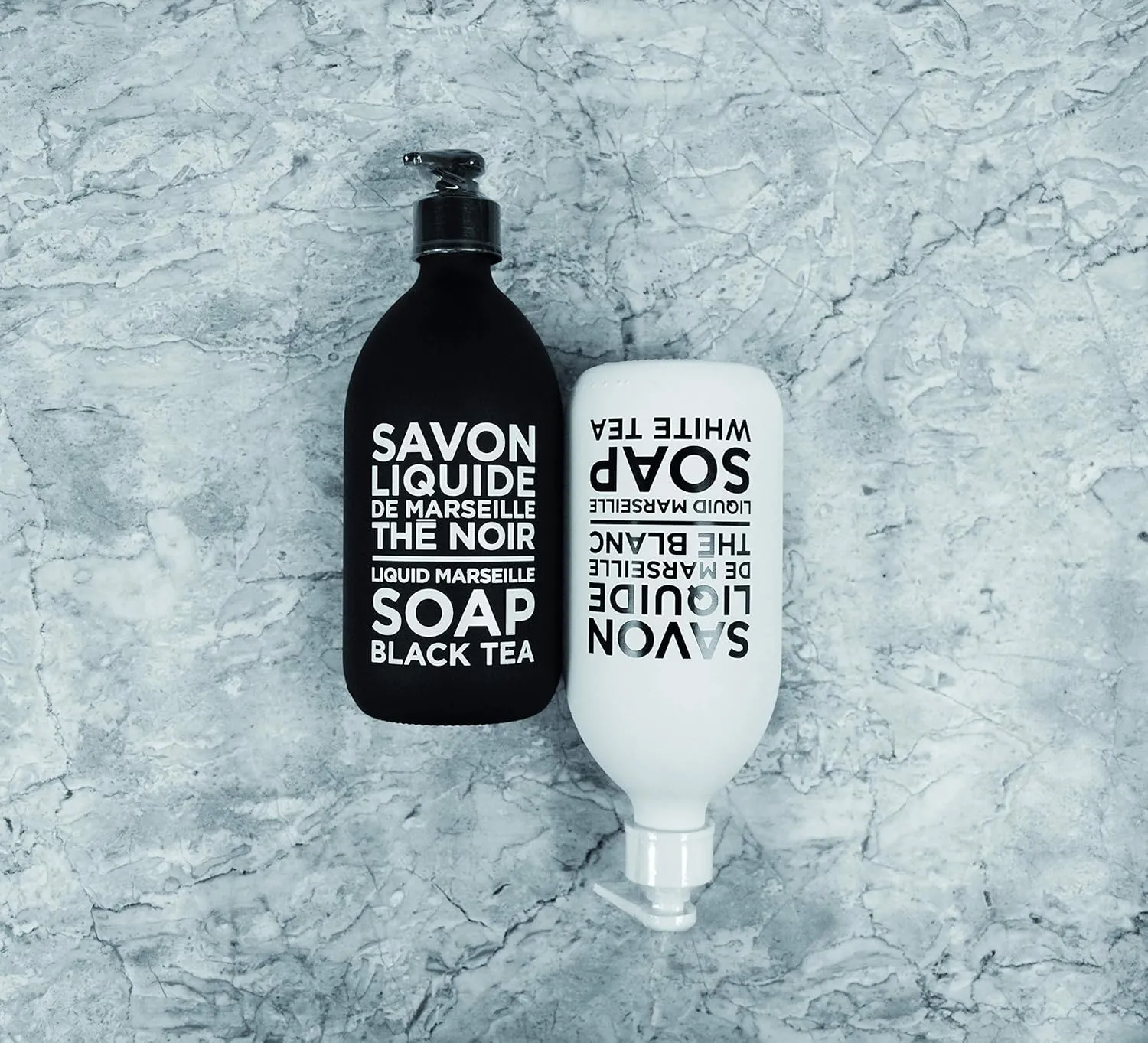 Compagnie de Provence Savon de Marseille Liquid Soap - White Tea - 10 Fl Oz Glass Pump Bottle