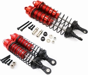 Compatible with VRX for Racing RH1043 RH1045 RH1043SC RH1045SC 1/10 RC Car Upgrade Parts 4Pcs Metal Shock Absorber 10001 10043 RC Shocks Damper(Red)