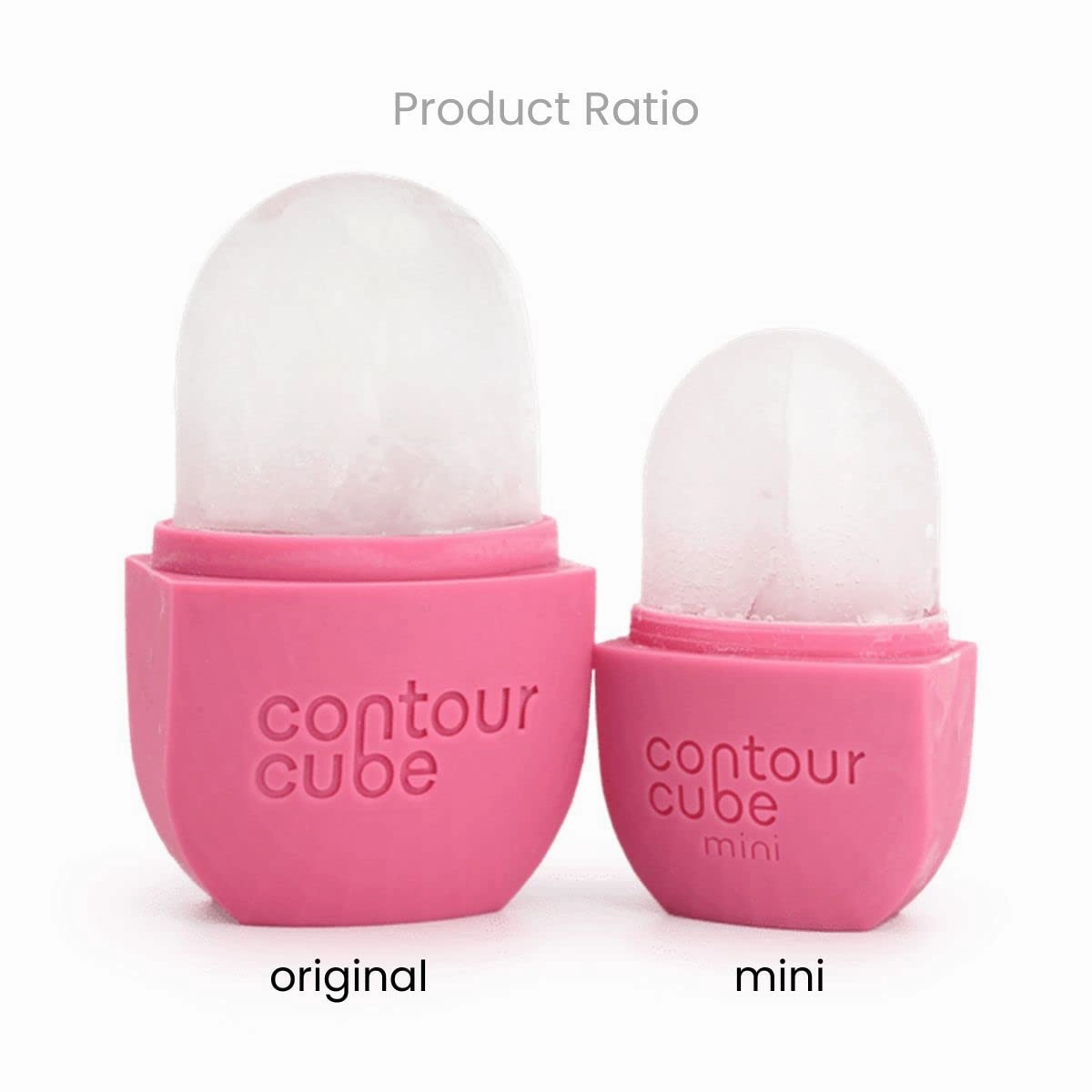 Contour Cube Original - Ice Roller for Sculpting & De-Puffing - Face Ice Roller & Massager with BPA-Free Silicone - Ice Mold for Face - Skin Care Tools for Daily Skincare (180ml) - Original Pink
