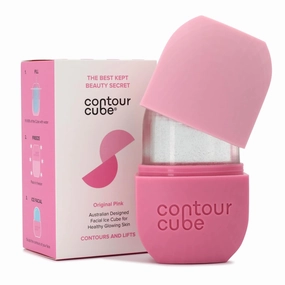 Contour Cube Original - Ice Roller for Sculpting & De-Puffing - Face Ice Roller & Massager with BPA-Free Silicone - Ice Mold for Face - Skin Care Tools for Daily Skincare (180ml) - Original Pink