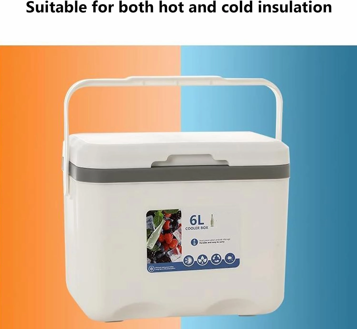 Cooler for Abarth 500/595/600/695/Fastback/Pulse/Punto/Ritmo Insulated Hard Ice Box Large High-Performance Storage Box Portable Cool Picnic Box Festival Camping