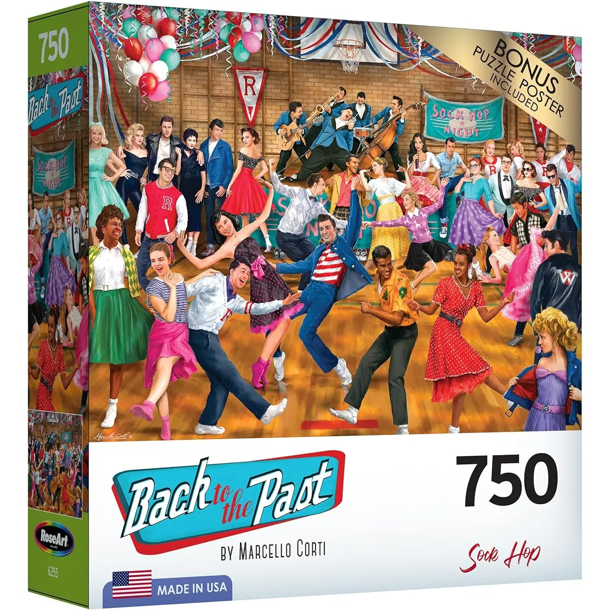 Cra-Z-Art - RoseArt - Back to The Past - Sock Hop - 750 Piece Jigsaw Puzzle