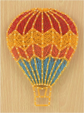 CraftMelonMelon DIY String Art Kit Hot air Balloons Craft- Creative Craft Kits for Girls and Boys, Adult Home Wall Table Decorations Valentine's Gifts，Adult Project Kits(5.91 inches * 7.87 inches)