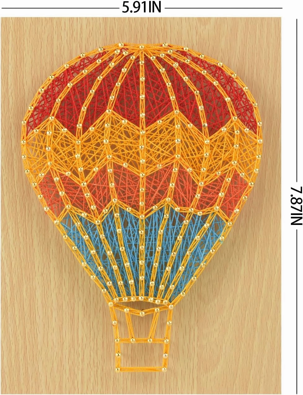 CraftMelonMelon DIY String Art Kit Hot air Balloons Craft- Creative Craft Kits for Girls and Boys, Adult Home Wall Table Decorations Valentine's Gifts，Adult Project Kits(5.91 inches * 7.87 inches)