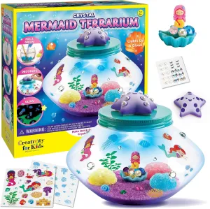 Creativity for Kids Crystal Mermaid Terrarium Kit - STEM Projects for Kids Ages 6-8 , Arts and Crafts for Girls and Boys, Multicolor