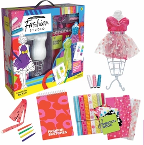 Creativity for Kids Designed by You Fashion Studio: DIY Fashion Designer Craft Kit for Girls Ages 9-12, Dress Design Toy & Sewing Set for Kids, Gifts and Toys for Girls