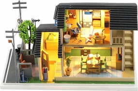 CRIOLPO DIY Miniature House Kit, DIY Assembled Modern House Dollhouse Kit, 1:24 Scale Creative Woodcraft Toy, DIY Craft Kit for Adults, Build Your Modern Style House - Shanyeyuan Villa