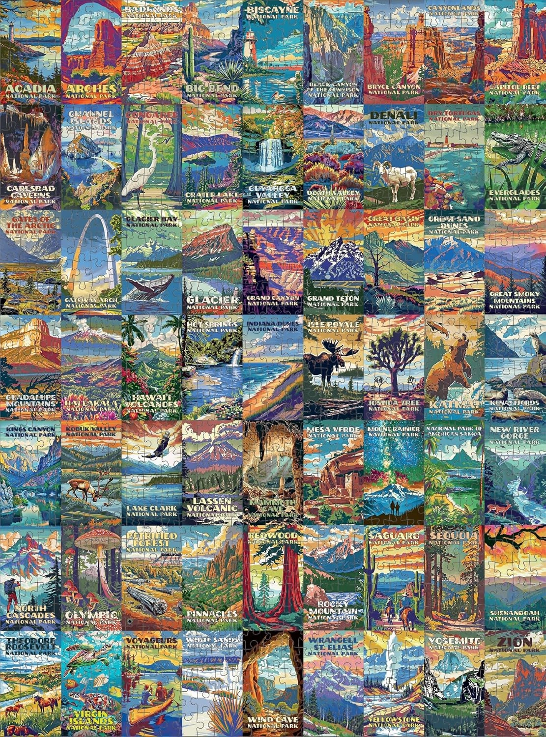 Cross & Glory - Grand Tour of America's National Parks - 1000 Piece Jigsaw Puzzle for Adults | Scenic Travel Puzzle | Perfect for Puzzle Enthusiasts