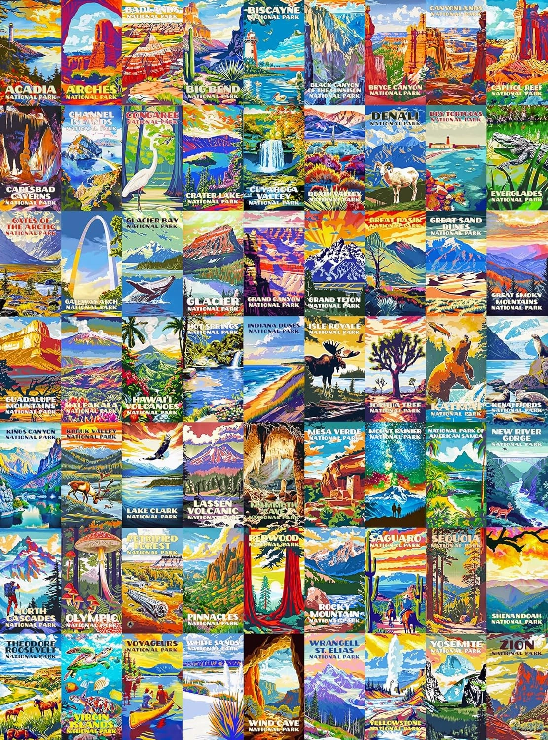 Cross & Glory - Grand Tour of America's National Parks - 1000 Piece Jigsaw Puzzle for Adults | Scenic Travel Puzzle | Perfect for Puzzle Enthusiasts