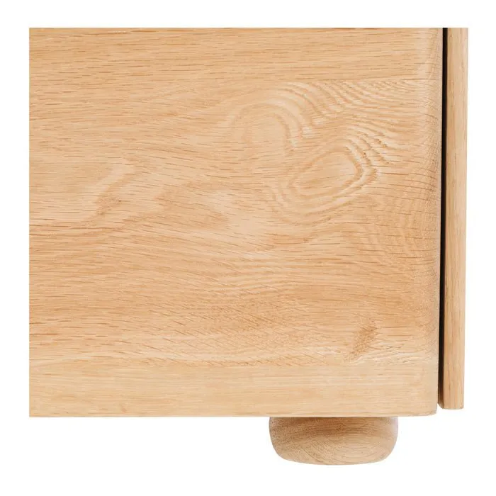 Cube Natural 2 Drawer Bedside - Oak top