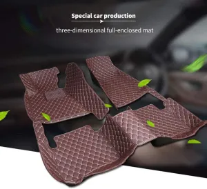 Customized Car Mats are Suitable for Déesse DS 3 / 2011-2017 Year Waterproof Lining Full Set of Environmentally Friendly Flooring (Black Beige,DS 3 / 2011-2015 Year)